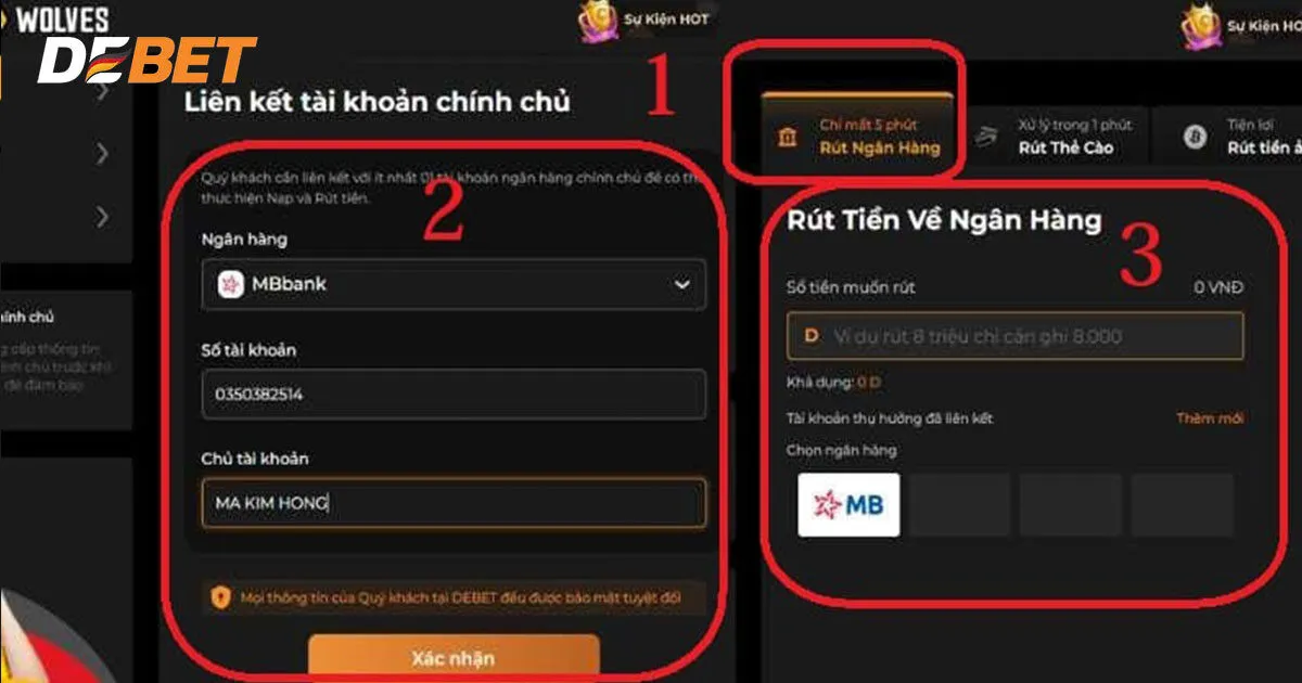 Điều khoản về rút tiền Debet anh em cần nắm